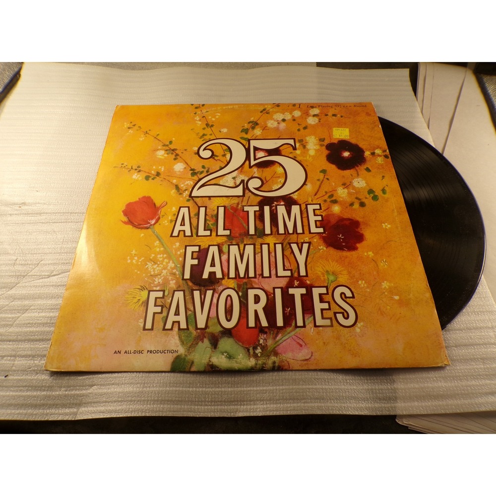 25 All Time Family Favorites Vinyl LP Record An All-Disc Production Vintage Pop